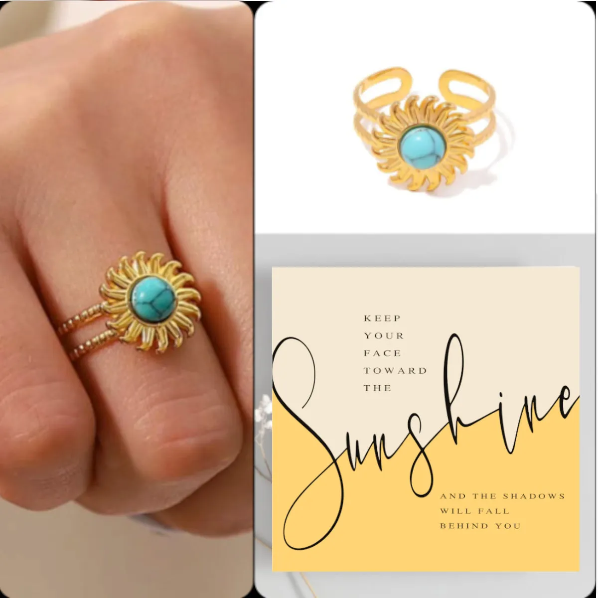 Keep your face toward the sunshine - Ring