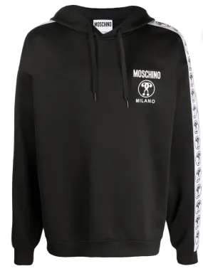 Logo Tape Hoodie In Schwarz