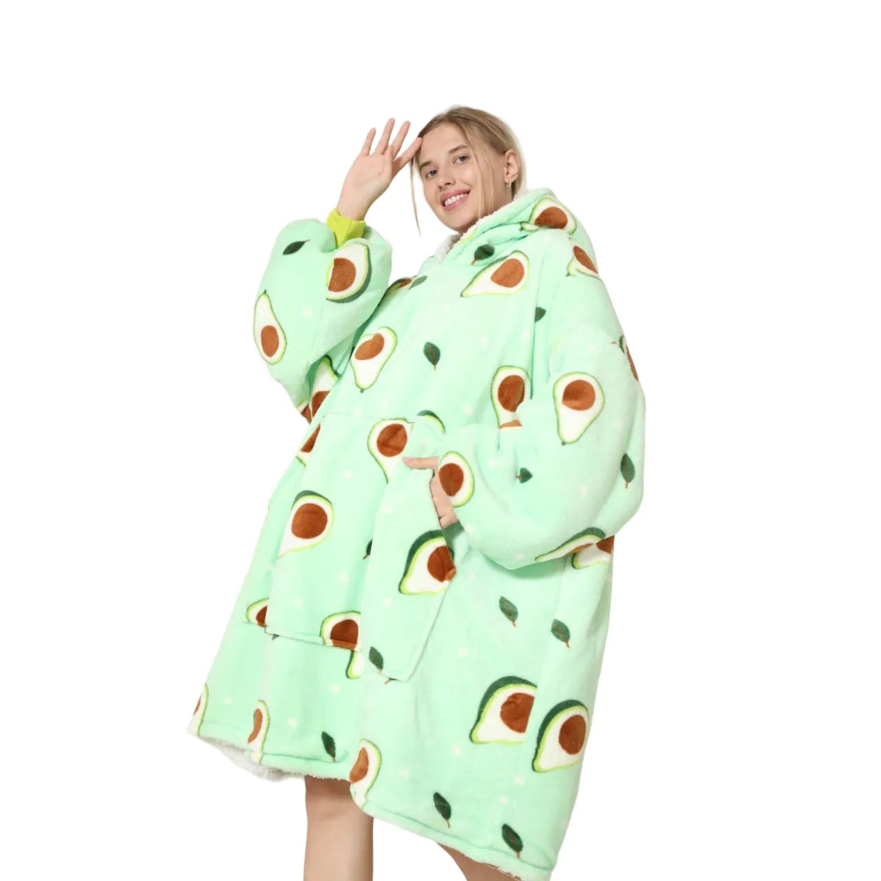 My Snuggy - Adult Avocado Hoodie Blanket