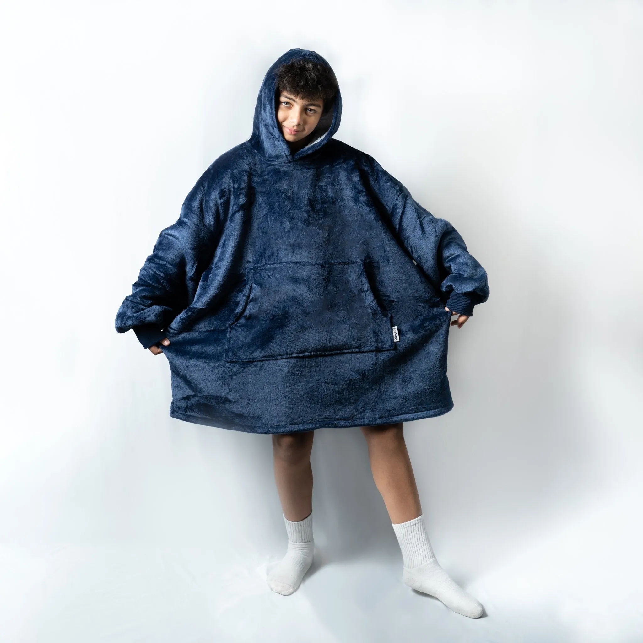 Navy Kids/Teen - Hoodie Blanket