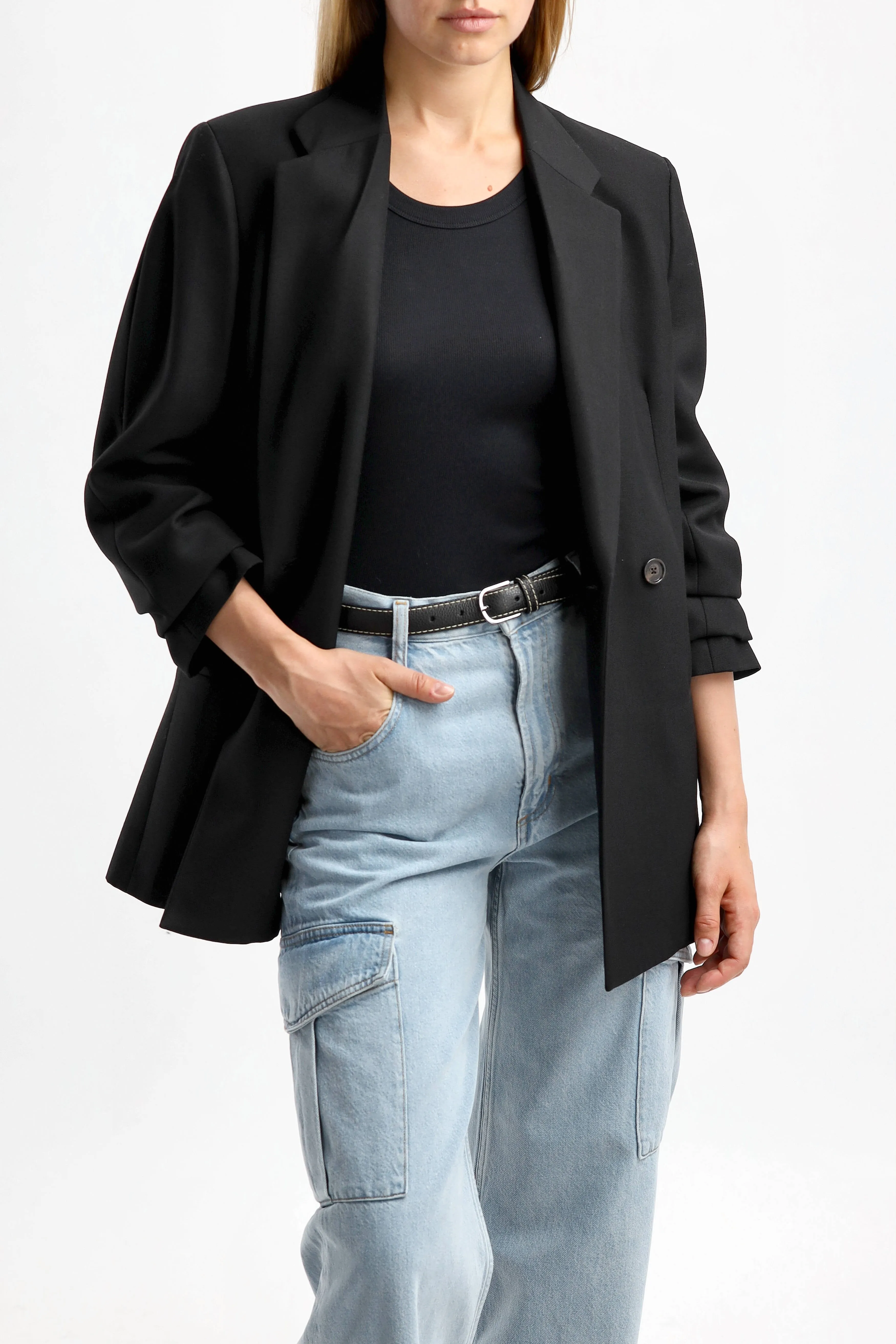 Oversized Blazer in Schwarz