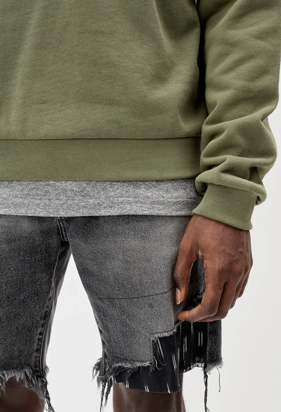 Oversized Crewneck Pullover / Moss