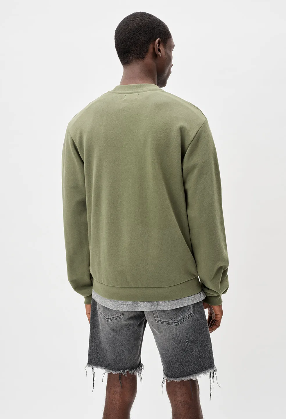 Oversized Crewneck Pullover / Moss