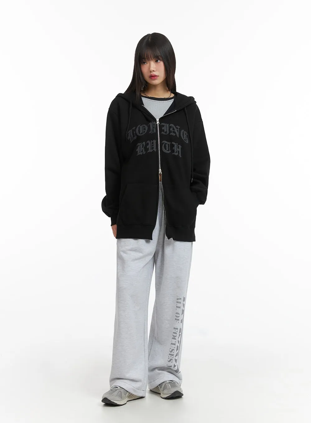 Oversized Zip-Up Hoodie CJ412