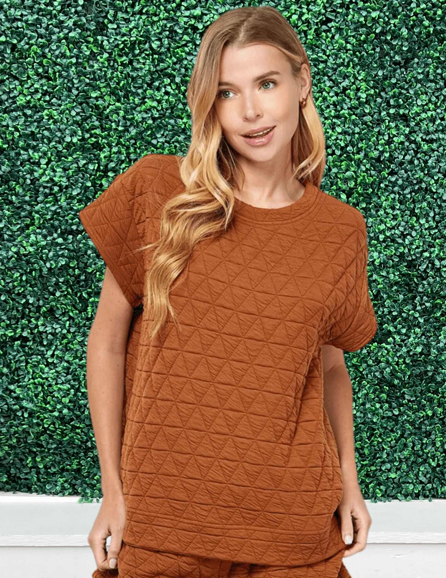 Quilted Sweatshirt Top