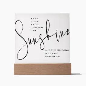 Shelf or Desk Decor - Motivation. Keep your face toward the sunshine