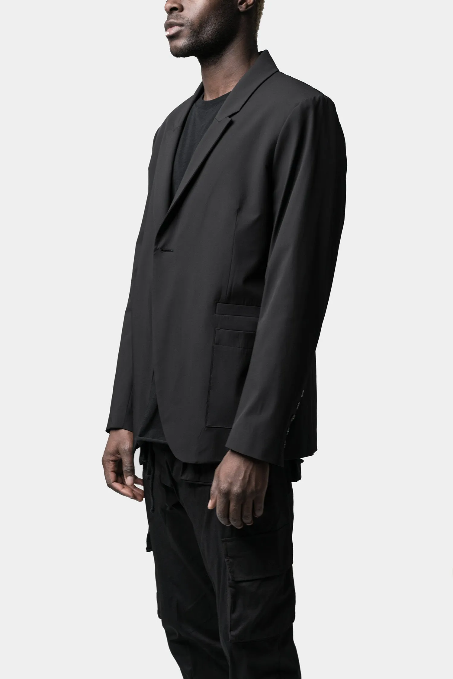 Single button tech blazer