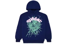 Sp5der OG Web Hoodie Navy