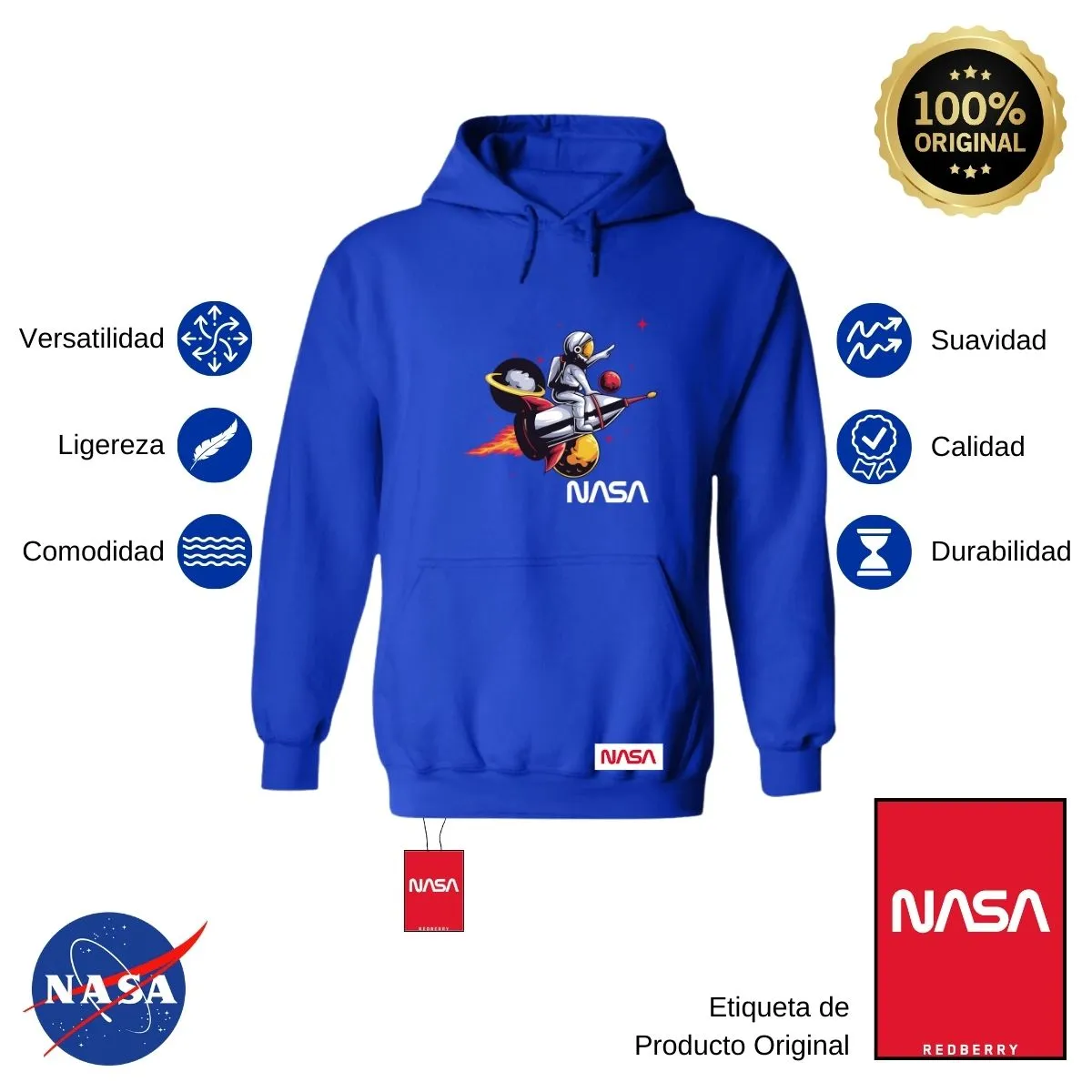 Sudadera para Hombre Hoodie Nasa Seal