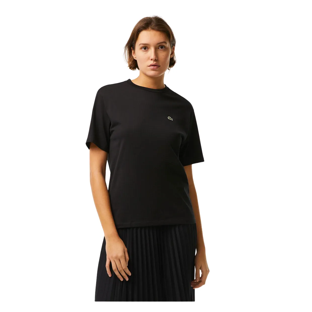 T-shirt Donna Lacoste Girocollo Nero