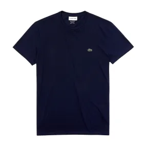 T-shirt Uomo Lacoste Girocollo Cotone Pima Blu Navy