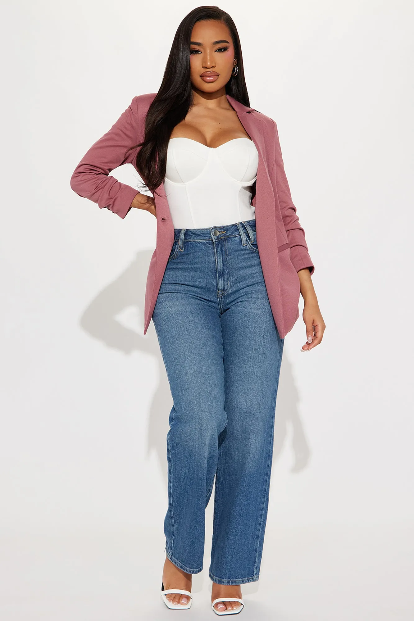 The Amaya Blazer - Mauve