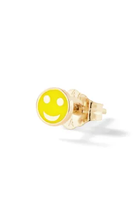 Tiny Happy Face Stud