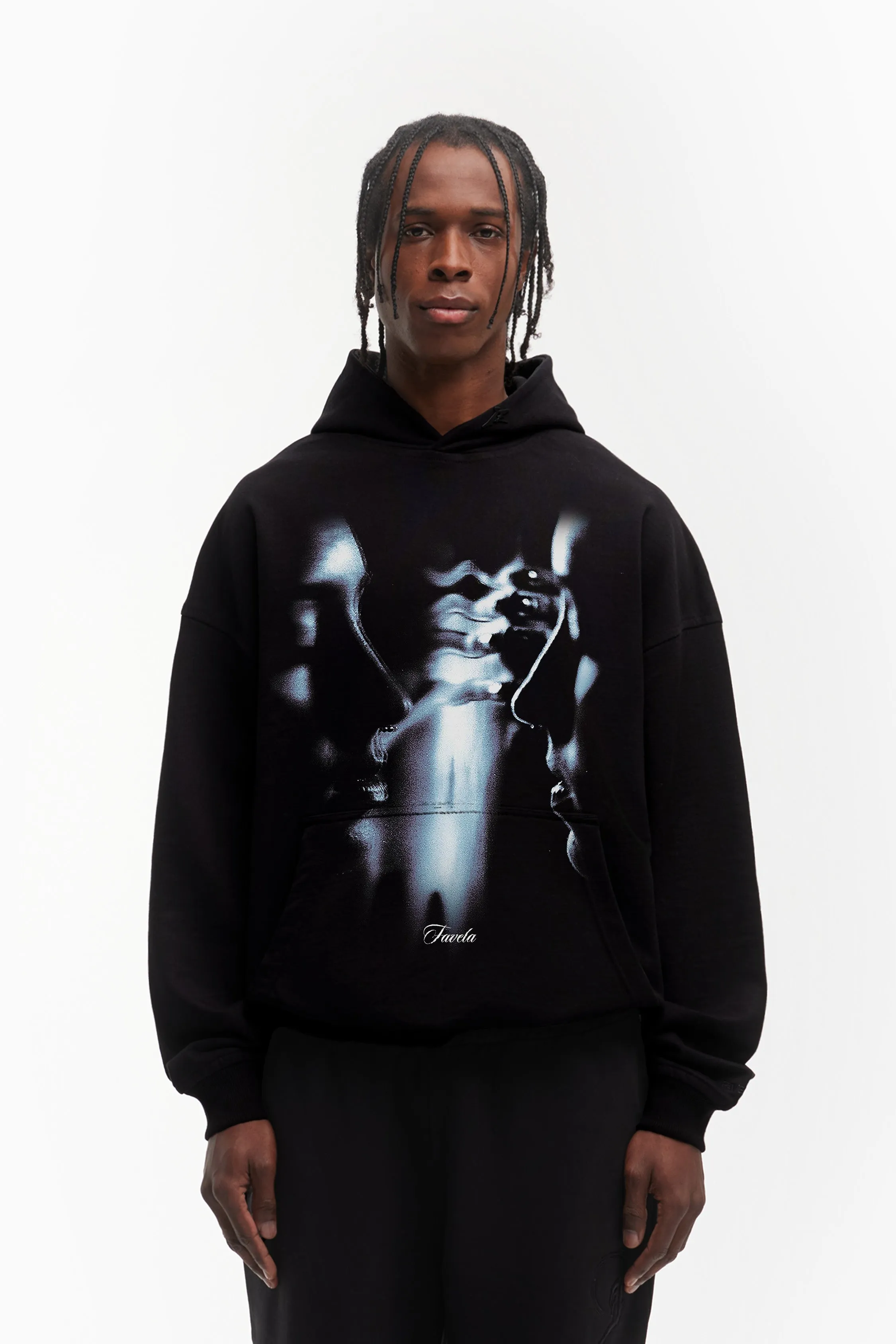 TWO FACE BLACK HOODIE